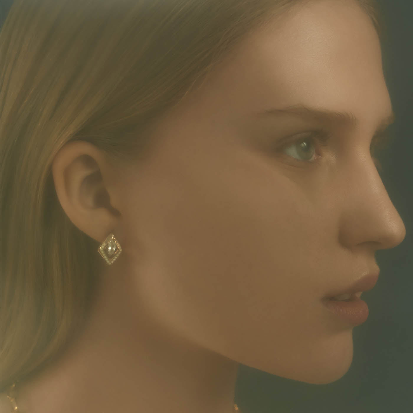 Hayden Earrings with Enamel & White Topaz